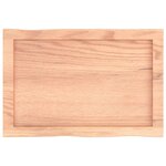 vidaXL Dessus de table bois massif traité bordure assortie