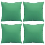 vidaXL Coussins de canapé lot de 4 vert 60x60 cm tissu