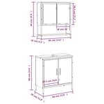 vidaXL Ensemble de meubles de salle de bain 2 Pièces chêne sonoma