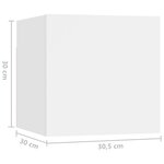 vidaXL Ensemble de meubles TV 6 Pièces Blanc Bois d'ingénierie