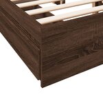 vidaXL Cadre de lit et tiroirs chêne marron 120x200 cm bois ingénierie
