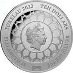 Pièce de monnaie en argent 10 dollars g 155.5 (5 oz) millésime 2023 queen elizabeth ii 70 year queen elizabeth ii