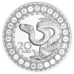 Pièce de monnaie 20 euro Autriche 2021 argent BE – Serpent Créateur