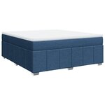 vidaXL Sommier à lattes de lit avec matelas Bleu 180x200 cm Tissu