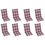 vidaXL Chaises pliables de jardin avec coussins lot de 8 Bois d'acacia