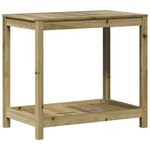vidaXL Table de rempotage avec étagère 82 5x50x75 cm bois pin imprégné