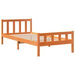 vidaXL Cadre de lit avec tête de lit cire marron 75x190 cm bois de pin