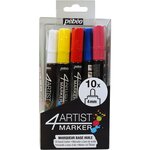 Etui de 10 marqueurs peinture 4artist pointe ogive assortis pébéo