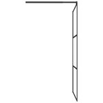 vidaXL Paroi de douche 100x195 cm Verre ESG demi-dépoli Noir