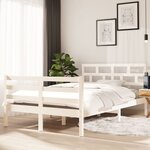 vidaXL Cadre de lit Blanc Bois de pin massif 120x200 cm