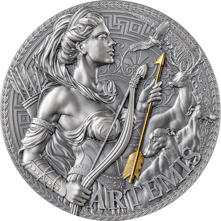 Artemis the great greek mythology 3 once silver monnaie 3000 francs cameroon 2023