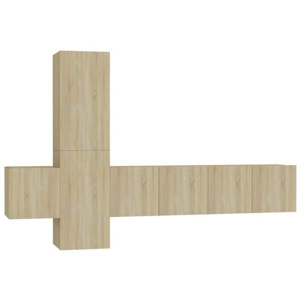 vidaXL Ensemble de meubles TV 5 Pièces Chêne sonoma Bois d'ingénierie