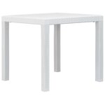 vidaXL Ensemble de bistro 3 Pièces Plastique Blanc Aspect de rotin