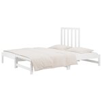vidaXL Lit coulissant Blanc 2x(90x190) cm Bois de pin massif