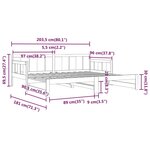 vidaXL Lit coulissant Blanc Bois de pin solide 2x(90x200) cm