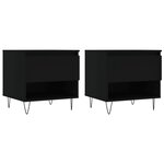 vidaXL Tables basses 2 Pièces noir 50x46x50 cm bois d'ingénierie