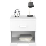 Chambre complète enfant 3 pièces - Lit + chevet + bureau - blanc mat