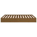 vidaXL Cadre de lit Marron miel Bois massif 135x190 cm Double