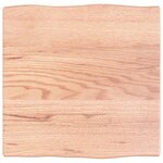 vidaXL Dessus de table bois chêne massif traité bordure assortie