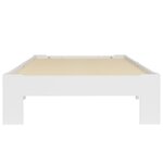 vidaXL Cadre de lit blanc bois de pin massif 90x200 cm