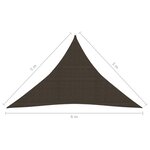 vidaXL Voile d'ombrage 160 g/m² Marron 5x5x6 m PEHD