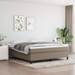 vidaXL Cadre de lit Taupe 160x200 cm Tissu