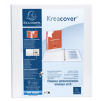 Classeur Pp Personnalisable Kreacover - 2 Anneaux En D 25mm - A4 Maxi - Blanc - X 10 - Exacompta