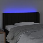 vidaXL Tête de lit à LED Noir 103x16x78/88 cm Tissu