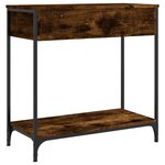vidaXL Table console chêne fumé 75x34 5x75 cm bois d'ingénierie
