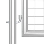 vidaXL Portal de jardin maille argenté 300x175 cm acier galvanisé