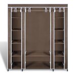 vidaXL Armoire avec compartiments et tiges 45 x 150 x 176 cm Marron