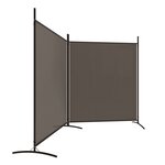 vidaXL Cloison de séparation 2 panneaux Anthracite 348x180 cm Tissu