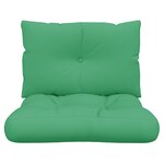 vidaXL Coussins de palette lot de 2 vert tissu