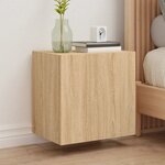 vidaXL Meuble TV mural chêne sonoma 40 5x30x40 cm bois d'ingénierie