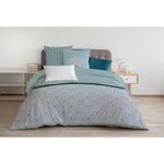 Parure de couette 220 x 240 cm : Housse de couette + 2 taies d'oreiller - 100  Coton - Vert émeraude