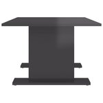 vidaXL Table basse Gris brillant 103 5x60x40 cm Aggloméré