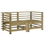 vidaXL Canapés d'angle de jardin 2 Pièces bois de pin imprégné