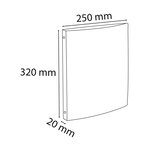 Classeur souple 4 anneaux dos 20 mm A4 bleu x 20 EXACOMPTA