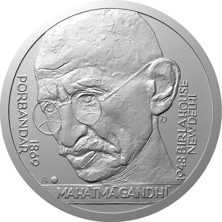 Monnaie en argent g 31.1 (1 oz) millésime 2023 cult of personality mahatma gandhi