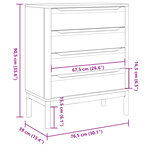 vidaXL Commode FLORO cire marron bois de pin massif