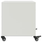 vidaXL Tables de chevet 2 Pièces blanc 36x39x43 5 cm acier