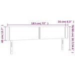 vidaXL Tête de lit à LED Vert foncé 183x16x78/88 cm Velours
