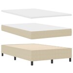 vidaXL Lit à Sommier avec Matelas gris clair petit double en Tissu en Velours Côtelé