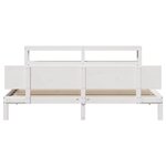 vidaXL Cadre de lit et tête de lit blanc 200x200 cm bois de pin massif
