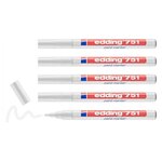 Marqueur Peinture 751 Blanc Pointe Ronde 1-2 mm x 5 EDDING