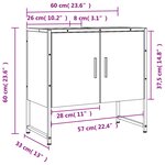 vidaXL Armoire lavabo de salle de bain chêne sonoma 60x33x60 cm