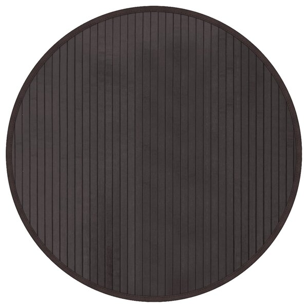 vidaXL Tapis rond marron foncé 60 cm bambou
