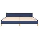vidaXL Cadre de lit avec tête de lit Bleu 160x200 cm Tissu