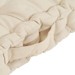 vidaXL Coussins de plancher de palette 5 Pièces Beige Coton