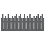 vidaXL Tête de lit murale Gris 204x3x80 cm Bois massif de pin